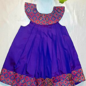 Baby frock *colour -purple *Fabric- Silk and brocade